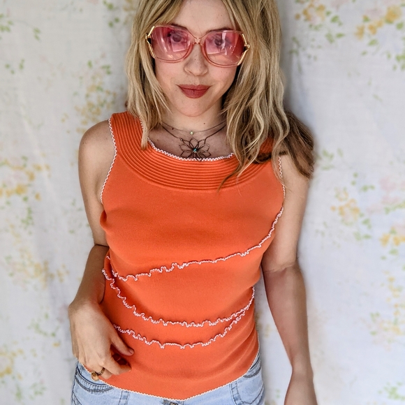 Y2K Orange Tank - Picture 4 of 6